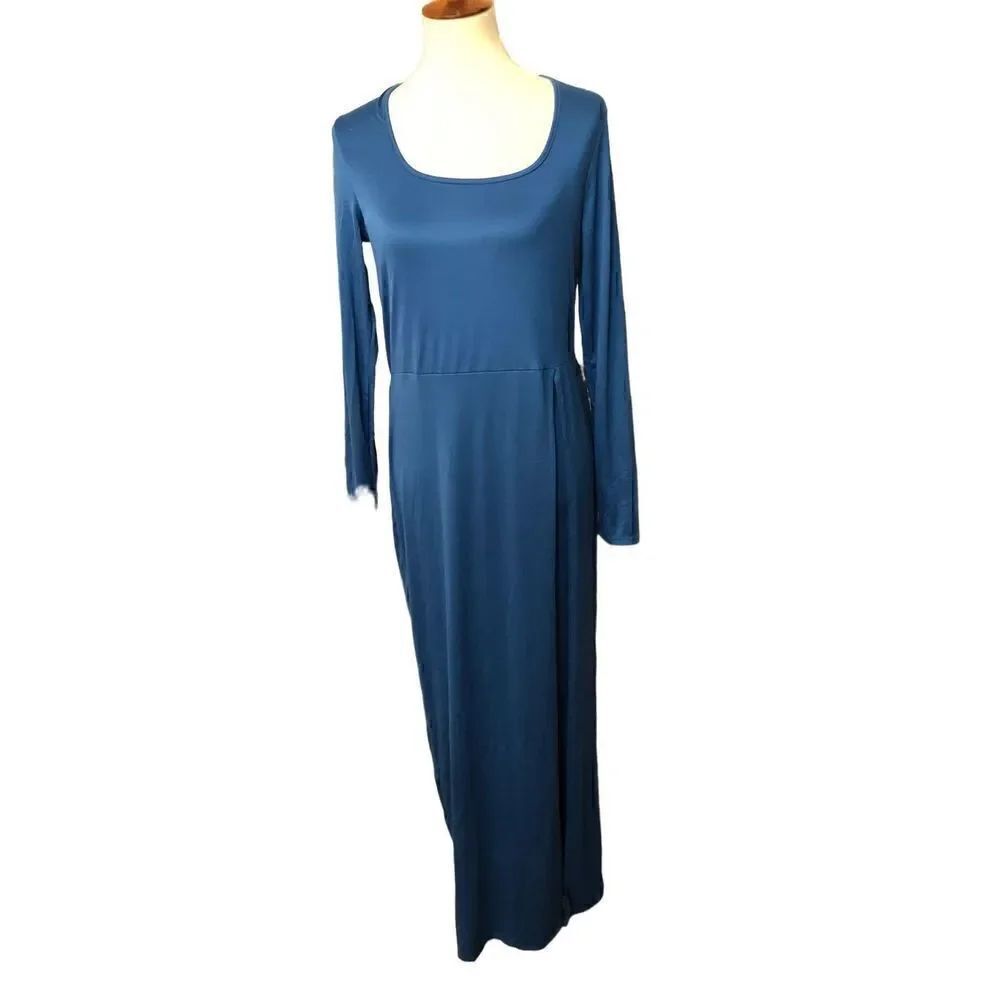 Fashion Nova blue long sleeve maxi cut to thigh and matching pants NWT XL